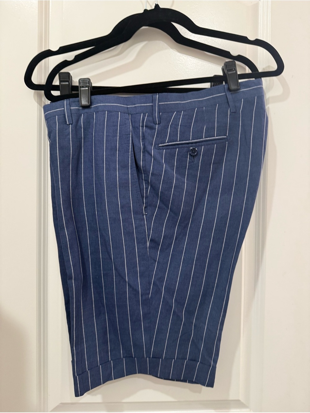 SOCAPRI Made in Italy 100% Linen (Flax) Pinstripe Shorts Men’s Size 54 / US 38